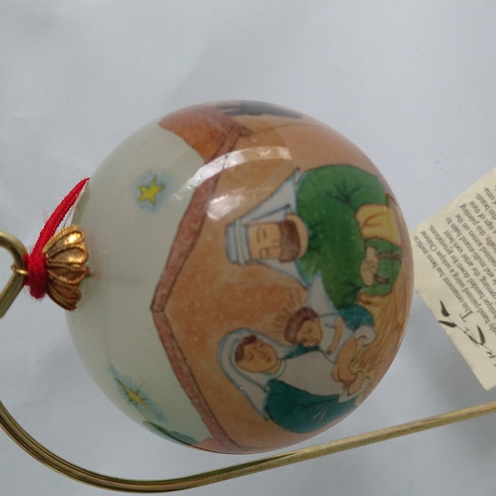 Midwest CannonFalls Christmas Ornament Nativity Inner Painted Chinese Glass